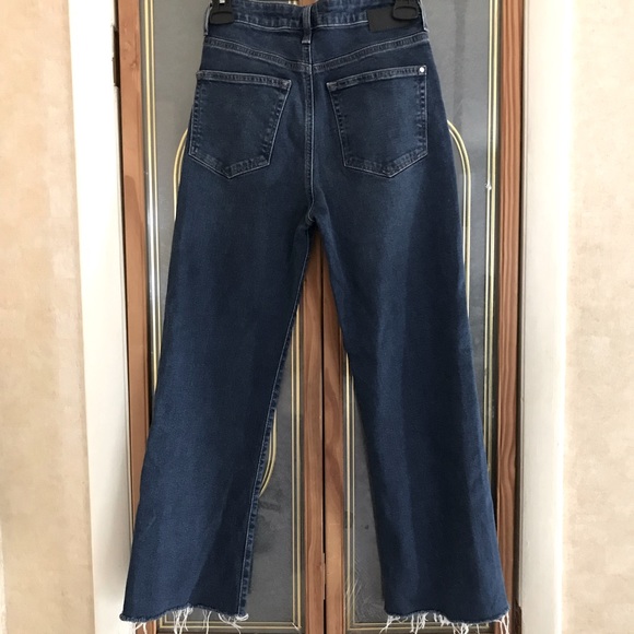 Mavi Victoria Brushed Raw Hem Wide Leg Nonstretch Cotton Jeans, Size 25x30 - Picture 4 of 7